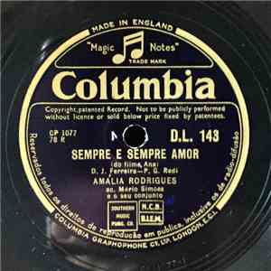 Amália Rodrigues - Sempre E Sempre Amor / El Negro Zumbón download mp3 flac